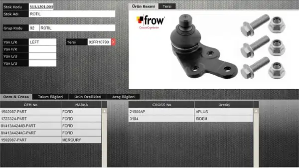 FROW ALTTAKIM 5131201003 | Rotil Alt Sol Ford Kuga 20 TDCI