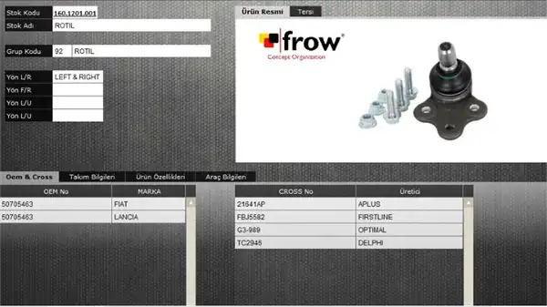 FROW ALTTAKIM 1601201001 | Rotil Alt Sağ Sol Fiat Bravo II
