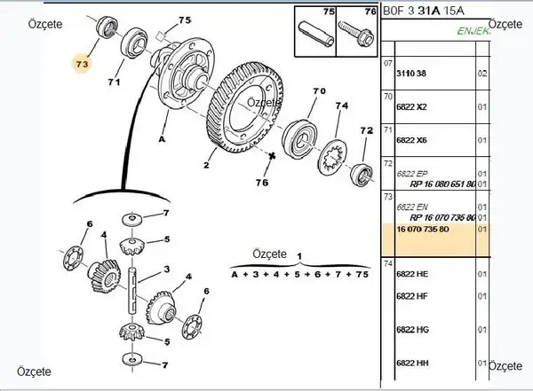 BİTAPART BPE231027 | Keçe Diferansiyel Sağ Çıkış P107 P108 C1 C1 B4 Avensis Corolla Auris 1 0 Motor
