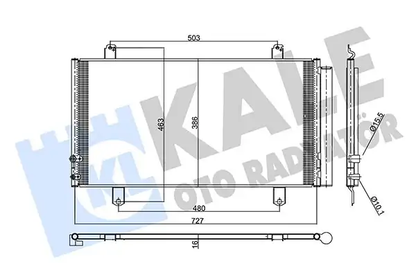 KALE 357370 | Klima Radyatörü Kondenser Toyota Camry 2 5 3 5 11 17