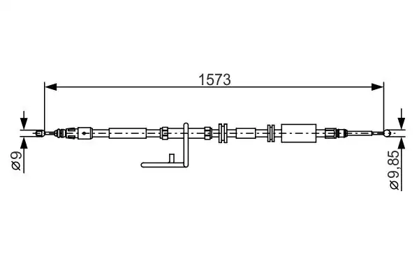 Bosch 1987482313 El Fren Teli Land Rover Freelander II 1573 mm