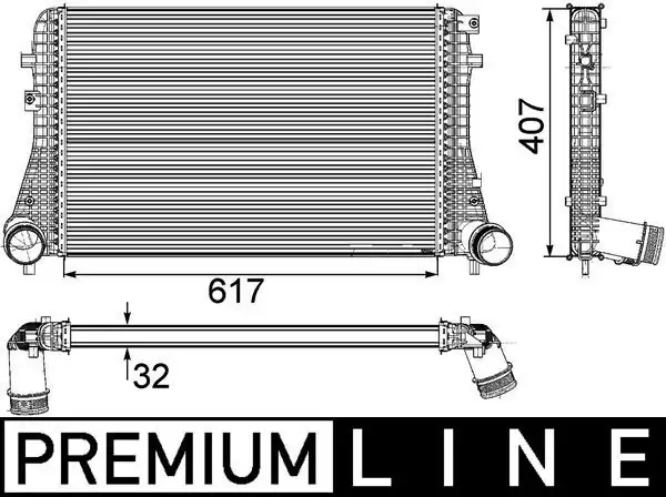 MAHLE CI208000P | İntercooler Radyatörü VW Passat Tiguan Golf V Jetta III 1 4 TSI 2 0 TDI 2008 2018