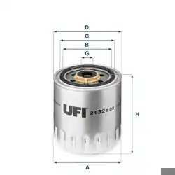 UFI 24.321.00 | Yakıt Filtresi Mercedes 190 W201 88-93 W202 93-00 W124 89-93 W210 96-99 W461 97-Sprinter 95-00 , Ss