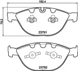 HELLA 8DB355006-551 | Ön Fren Balatası BMW E65-E66 E60-E61-E63-E64 M5/M6 2379101