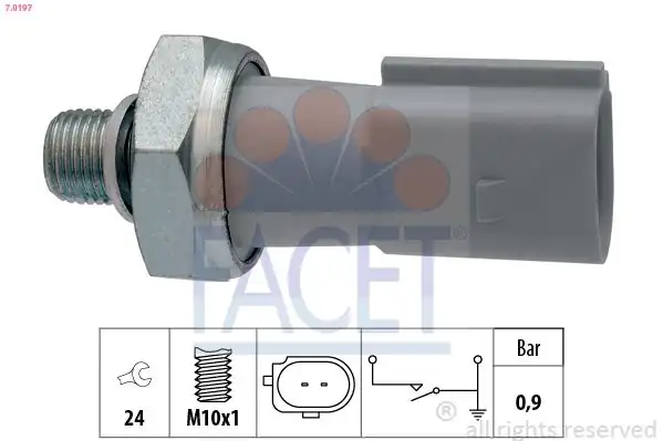 FACET 7-0197 | Yağ Basınç Şalteri A4 A5 A6 A7 A8 Q5 Q7 Cayenne Macan Panamera Touareg 3 0 TDI Cdud Ckvc