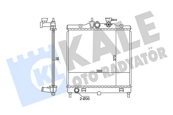 KALE 347860 | Motor Radyatörü Kia Picanto 1 0 1 1 Otomatik 04 11