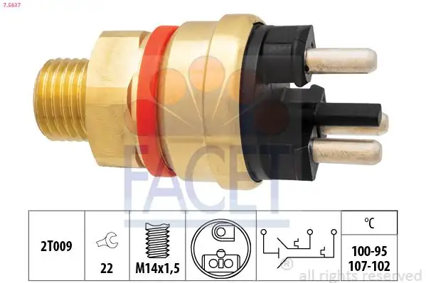 FACET 7-5637 | Hararet Müşürü Radyatör Fanı 190 W201 85 93 W124 84 92 S124 85 91 C124 87 92