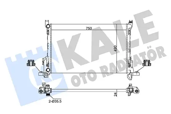 KALE 363085 | Su Radyatörü Renault Traffic III Opel Vivaro B Fiat Talento 1 6 2 0 dCi M-T 14