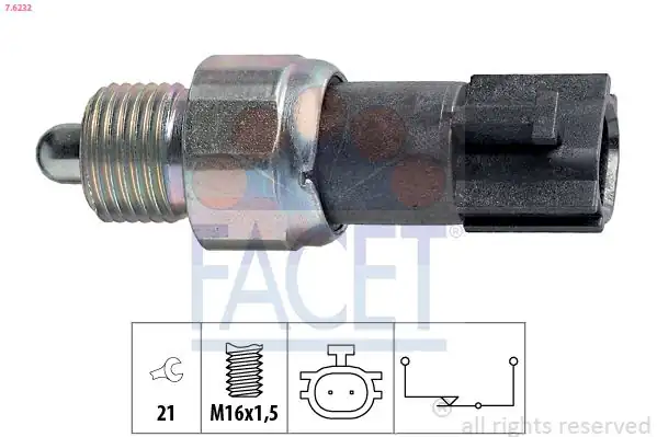 FACET 7-6232 | Geri Vites Müşürü Renault Kadjar Kaleos Megane II 03 Nissan Qashqai 07