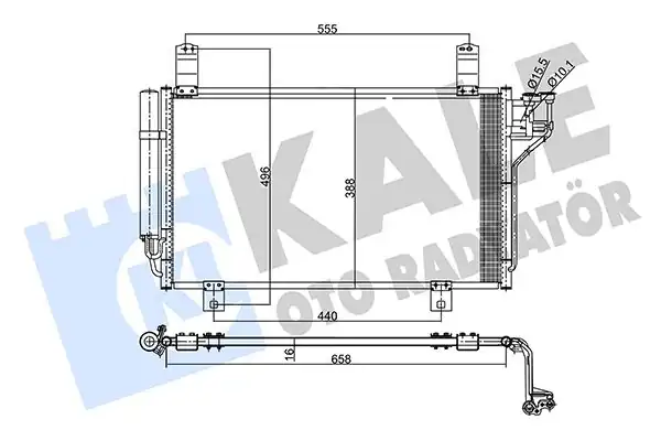 Kale Radyatör 357795 Klima Radyatörü Mazda Cx5 2 0 2011
