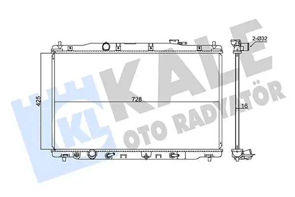 KALE 347740 | Motor Su Radyatörü Honda CRV 2 4 2012 Otomatik Vites 825984