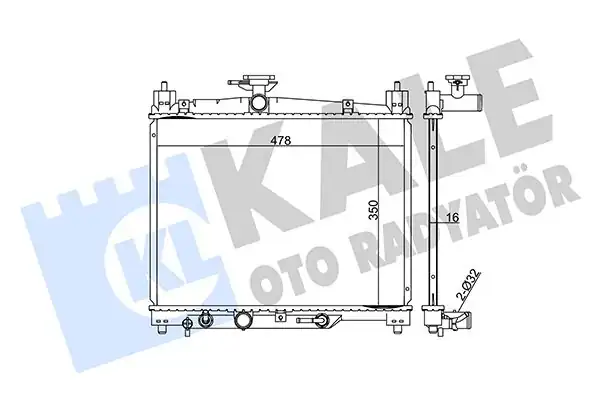 KALE 371700 | Motor Su Radyatörü Toyota Yaris P1 99 06 1 0 1 3 Otomatik