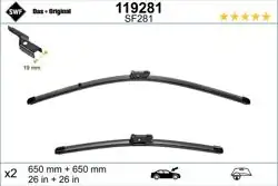 VALEO 119281 | Silgi Süpürgesi Tk 65 + 65Cm 10 > Pt.508-Rcz Flat Blade | 2 Adet