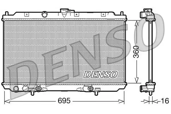 Denso Drm46024 Motor Su Radyatörü Nissan Almera 00 Primera 1 8 Qg18 P12 02