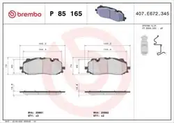 BREMBO P85165 | Fren Balatası Ön (VW Touareg 18-Audi A4 16-A6 19-Q7 16 -)