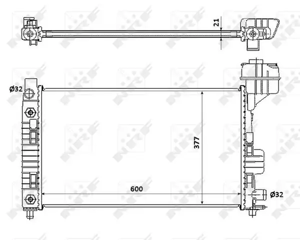 NRF 54718 | Motor Su Radyatörü A Class W168 97 04