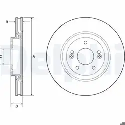 DELPHI BG4683C | Fren Diski (Çiftli Paket)-Boyalı, Delikli