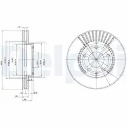 DELPHI BG3232 | Fren Diski (Çiftli Paket) , Delikli