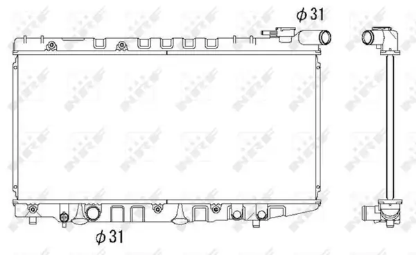NRF 526712 | Motor Su Radyatörü Hyundai Elantra 01 Otomatik 377 648 16