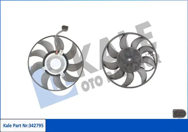 Kale Radyatör 342795 Fan Motoru Küçük Olan 295mm 200w Golf VII 13 Leon 13 Passat 15 Tiguan 16 Audi A1 15 A3 13 Tt