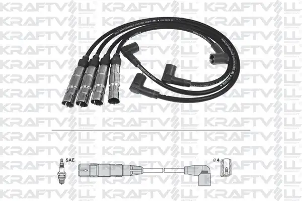 KRAFTVOLL 05070292 | Buji Kablosu Bora Golf IV Passat Polo 1 6 2 0 8v 00 Silikon Kablo