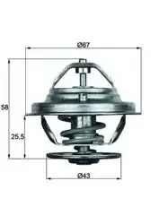MAHLE TX1975D | Mercedes M116/M117 W116/W126/R107/C107 75°C Termostat