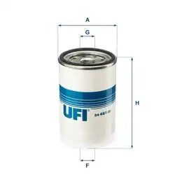 UFI 24.461.00 | Separ Filtresi Ince Tip Volvo Fh Fh12 Fh16 Renault Kerax Premium 05-