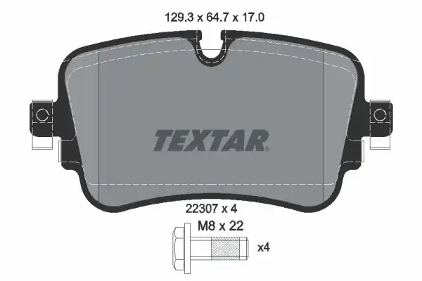 TEXTAR 2230701 | Fren Balatası Arka Q7 A8 Bm 15 850597