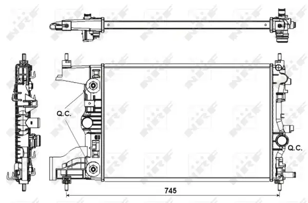 NRF 53153 | Motor Su Radyatörü A T Astra J 10 19 A16xer B16xer Cruze J300 Cruze J305 F16d 580 398 16