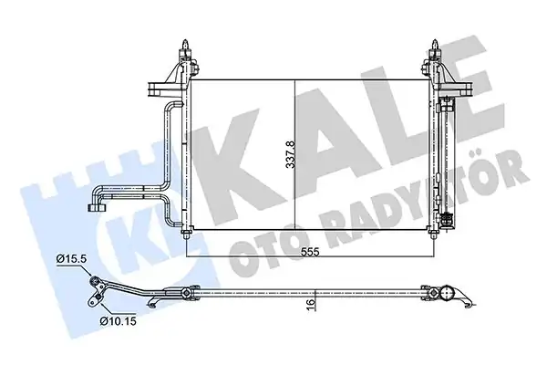 KALE 350575 | Klima Radyatörü Fiat Stilo 1 4 1 6 1 9 JTD 01 08