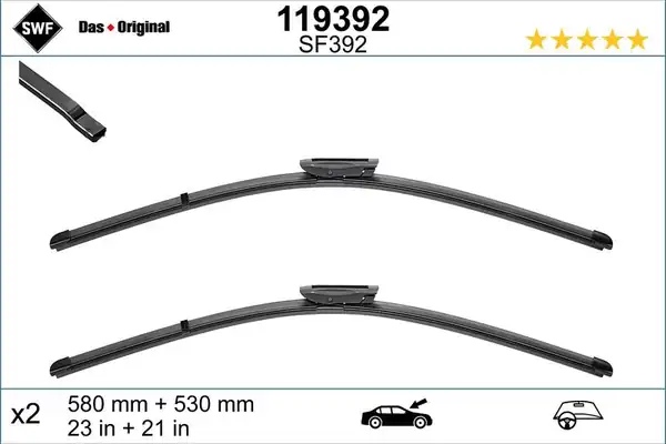 Valeo 119392 Silecek Seti Flat 415 Cıtan 58 53 Renault Kangoo 08