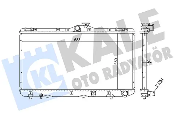 KALE 351885 | Su Radyatörü Toyota Corolla 2 0d 92 99