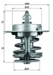 MAHLE TX6383 | Termostat (82°) Corolla AE101 AE111 AE92 1.3 1.6 1992-2000 Avensis 1997-2000 Rav4 1996-2000