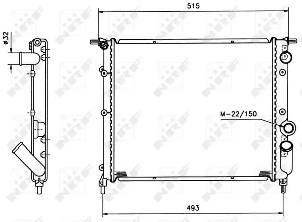 NRF 516259 | Motor Radyatör R19 1 4 Gtx Gte 2 Sıra Al Pl 0555552al