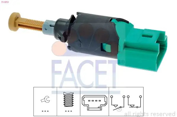 FACET 7-1213 | Fren Kondaktoru Stop Müşürü C3 P207 P1007 Rcz C3 III C3 Picasso C5 II C4 Picasso