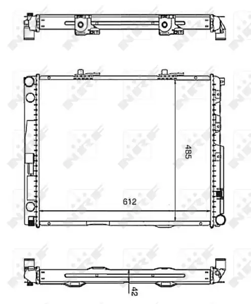 NRF 58253 | M Benz W124 Om603 Su Radyatörü A1245000002
