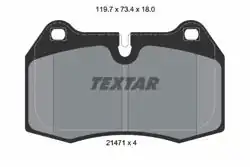 TEXTAR 2147102 | Fren Balatası E-38 Ön 7.28 / 7.30