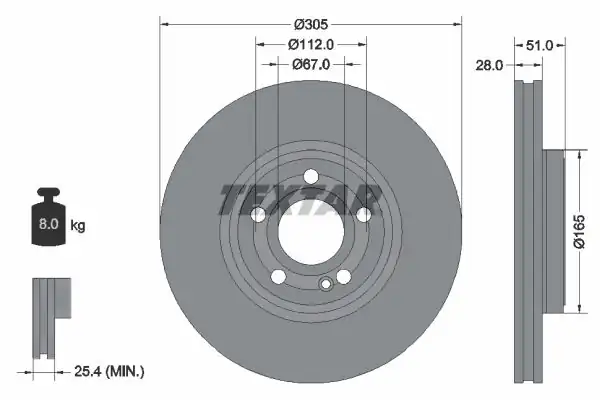 TEXTAR 92323405 | Fren Diski 118 177 247 Ön 2 Adet