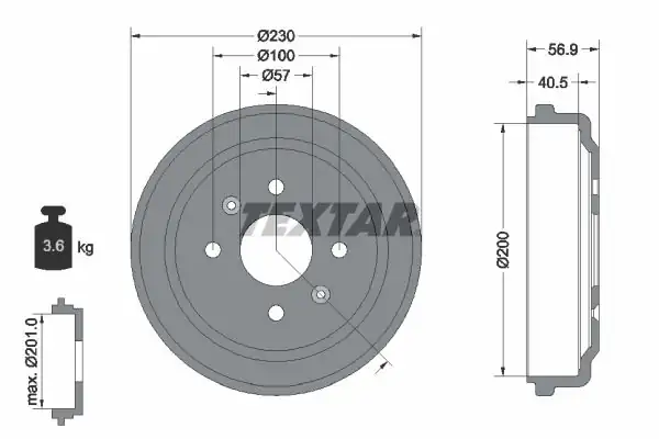 TEXTAR 94032100 | Fren Kampanası Chevrolet Aveo Kalos T200 250 255