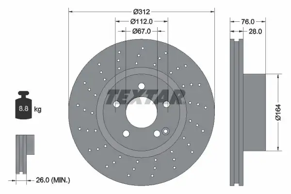 TEXTAR 92099305 | Fren Diski 220 Ön Y M 2 Adet