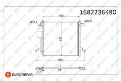 EUROREPAR 1682236480 | Erp Klima Radyatörü Mıstubıshı L200 Triton (Ka_T,Kb_T)