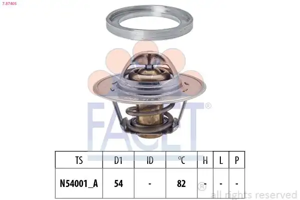 FACET 78740S | Termostat 82 C Seat Ibiza 14 16v Volkswagen Polo HB AUB BBY BBZ