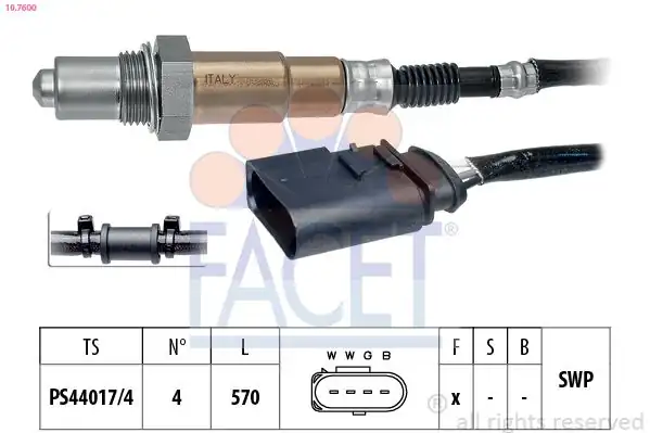 FACET 107600 | Oksijen Sensörü Volkswagen Polo 14 16V Seat Cordoba (6L2) Ibiza 14