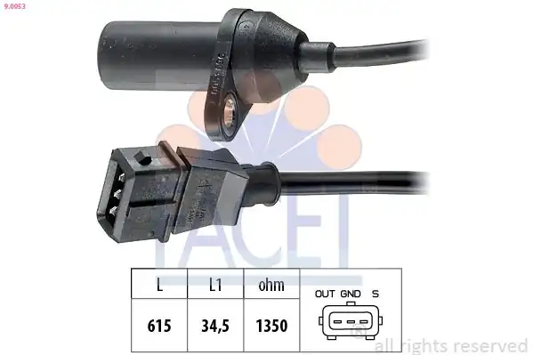 FACET 90053 | Krank Mil Sensörü Fiat Bravo Brava Doblo Marea Palio