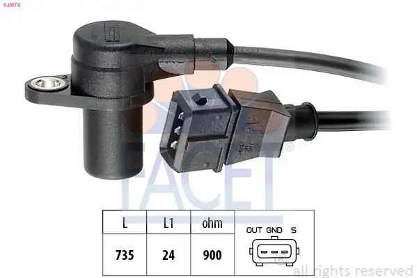 FACET 90074 | Krank Mil Sensörü Hyundai Terracan Fiat Tempra Tipo Uno SLX Lancıa Dedra 1 4 1 6 92 160a1 048 D4bh