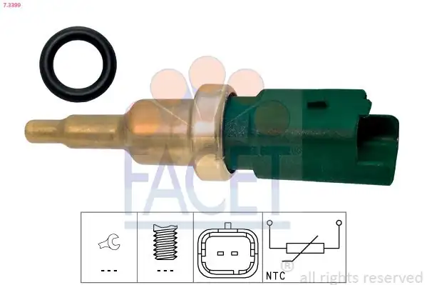 FACET 73399 | Hararet Müşürü Peugeot P207 P208 P2008 P308 C3 III 4 Ds4 C5 III Ep3 Ep3c Ep6 Ep6c 14 İ 16v 16 İ 16v