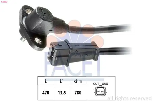 FACET 90003 | Volant Sensör Kablo Fiat Tempra Tipo Uno