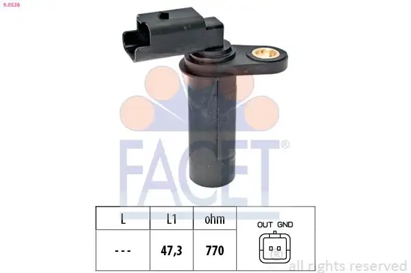 FACET 90538 | Krank Devir Sensörü Nissan Kubistar Micra III Clio II III Kangoo Logan Sandero 1 5 dCi K9k