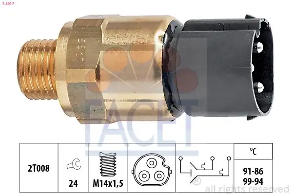 FACET 75617 | Hararet Müşürü 85c Bmw E30 316i 318i 325i E36 316i 320i 323i 3