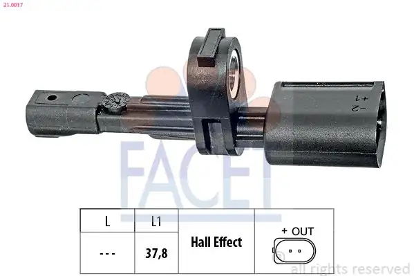 FACET 210017 | Lastik Hız Sensörü Audi A3 Volkswagen Caddy Skoda Octavia 04